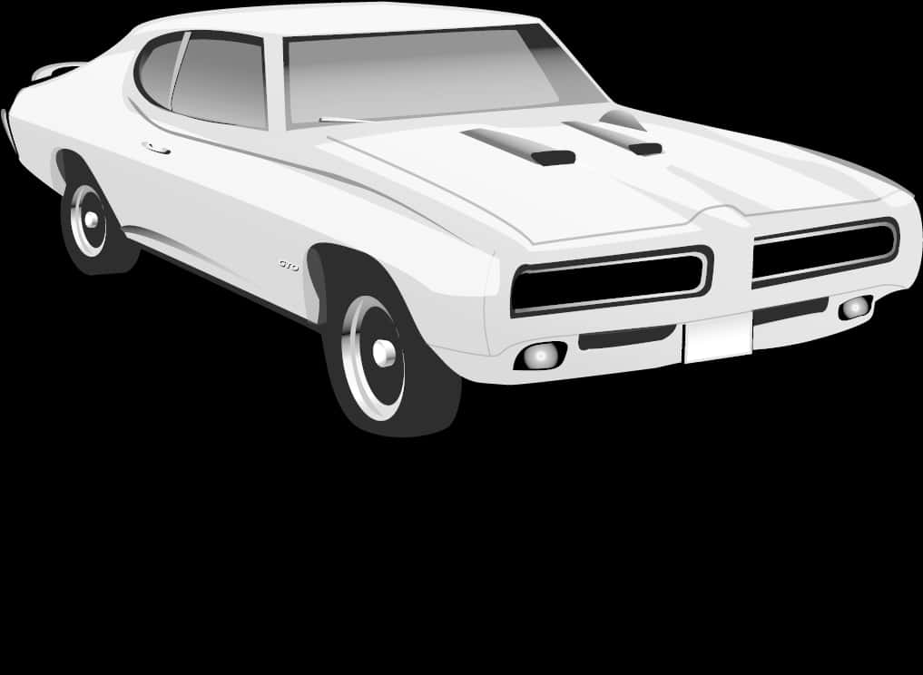 Classic Muscle Car Vector Illustration