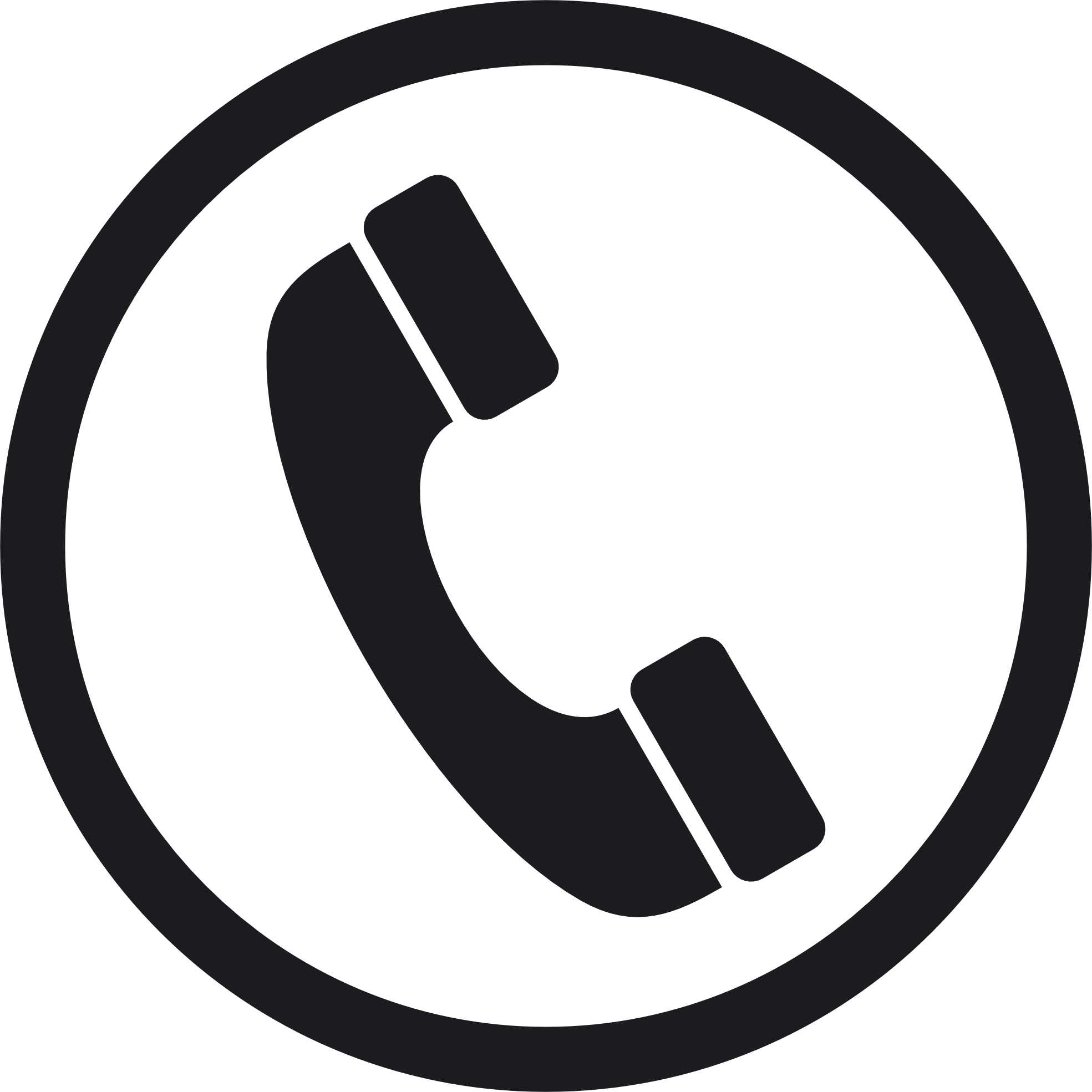 Classic Phone Icon Black