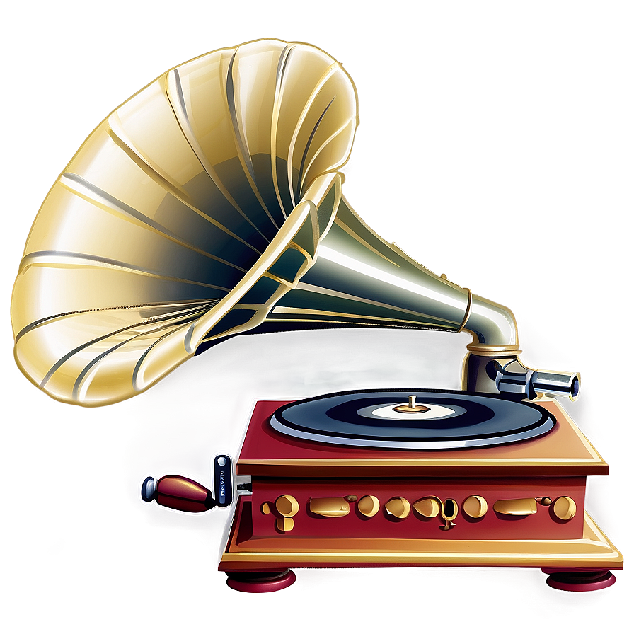 Classic Phonograph Illustration Png 06252024