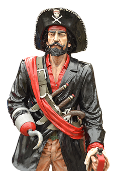 Classic Pirate Figure Sculpture