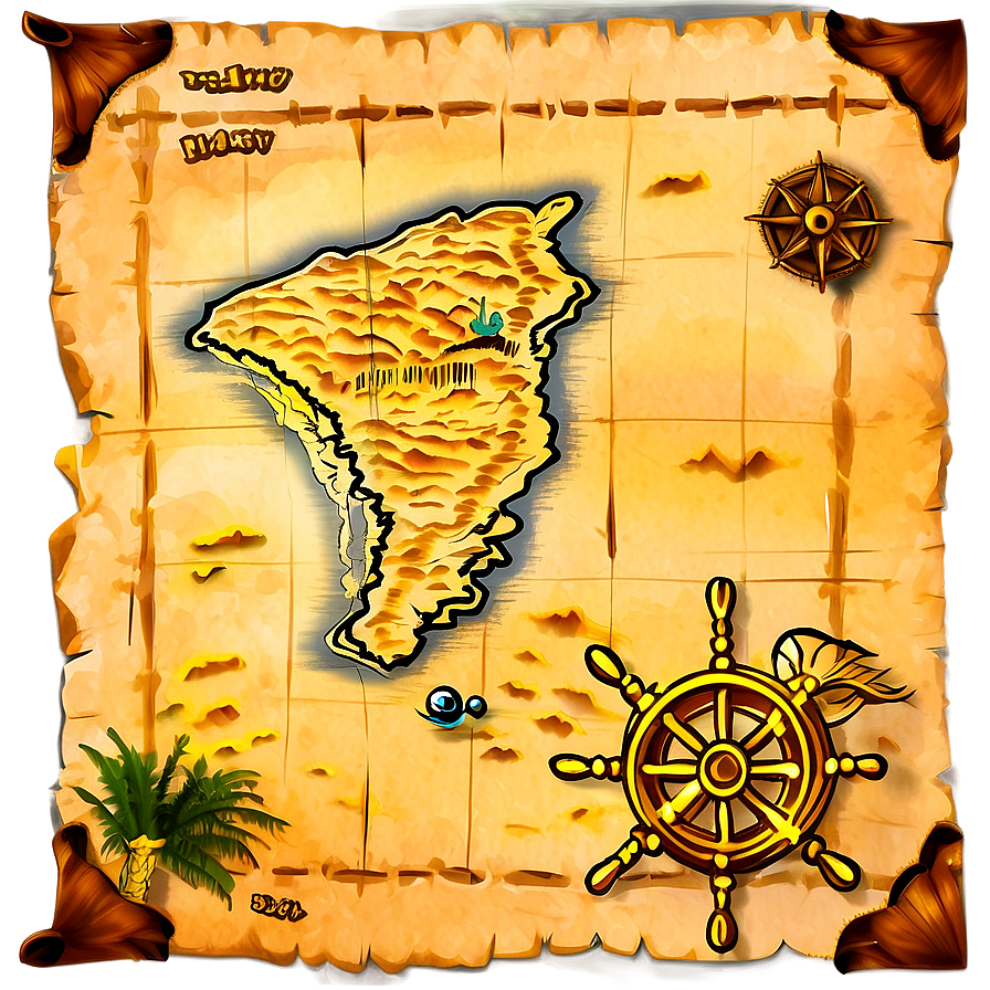 Classic Pirate Treasure Map Png 99