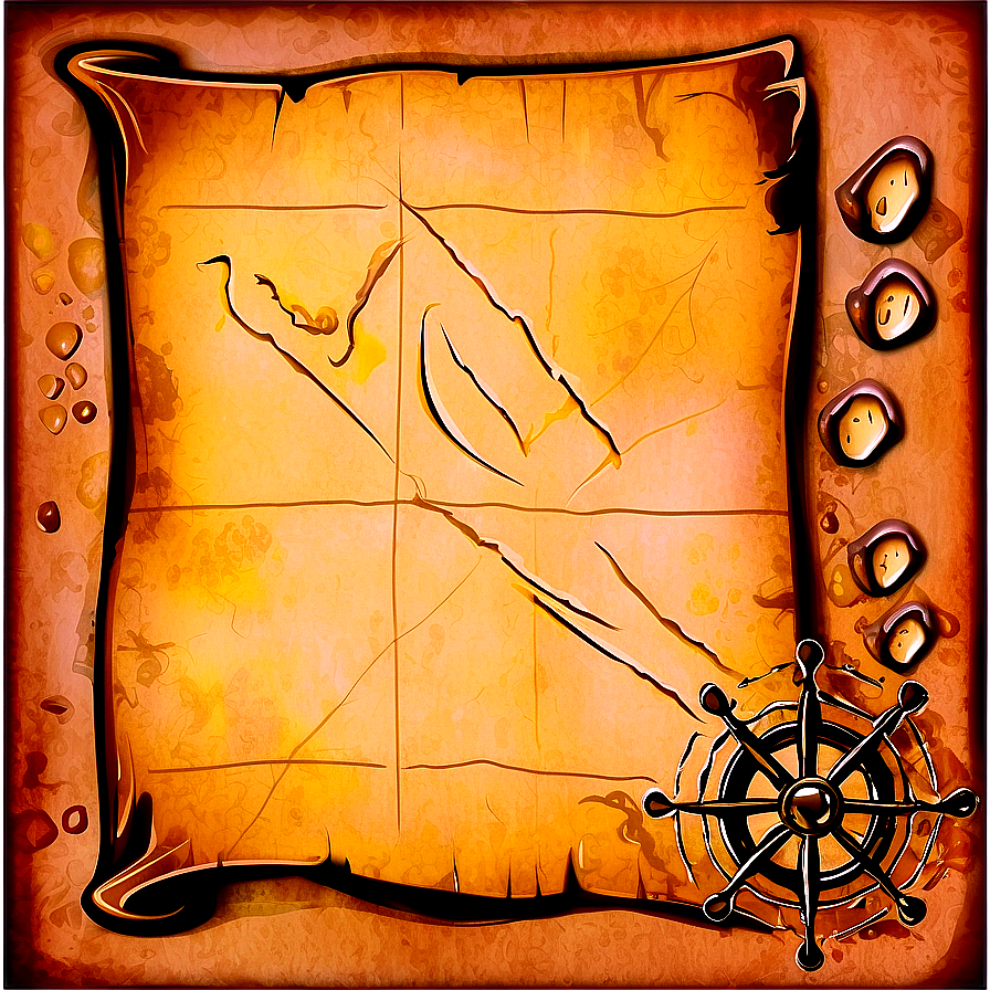 Classic Pirate Treasure Map Png Ydq