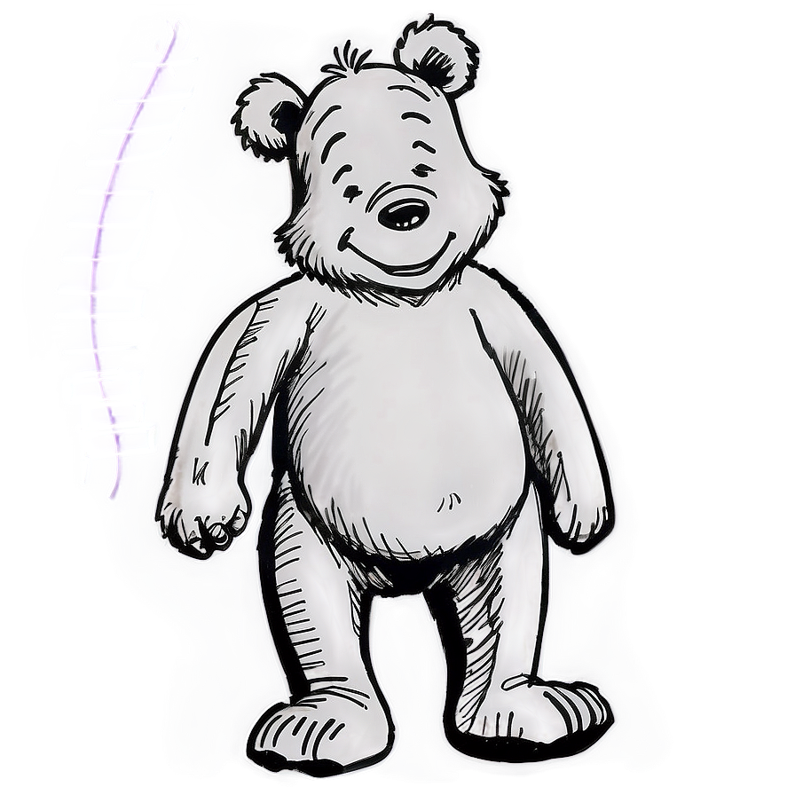 Classic Pooh Bear Drawing Png 90