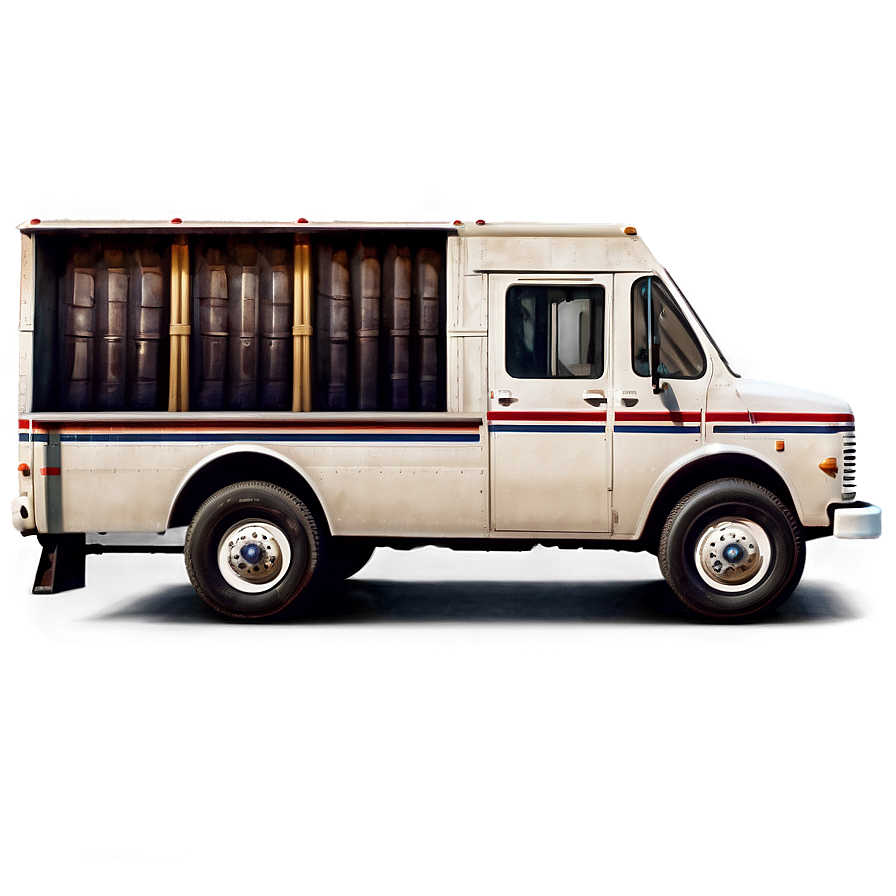 Classic Postal Truck Artwork Png Xuo