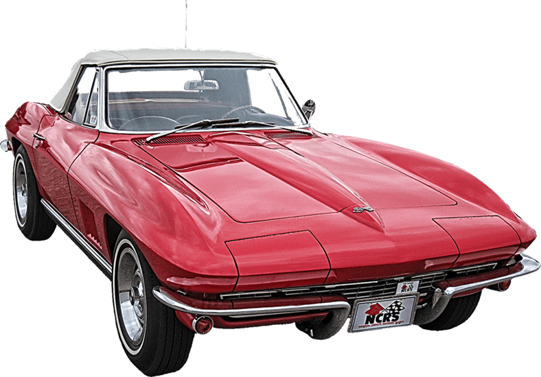 Classic Red Corvette Convertible Sports Car