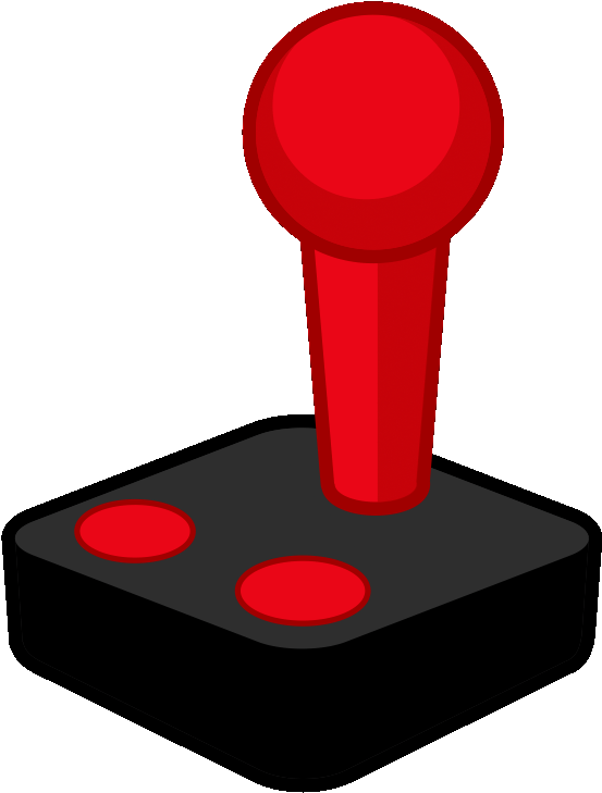 Classic Red Joystick Vector Illustration