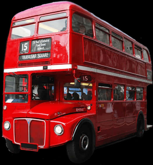 Classic Red London Bus Route15