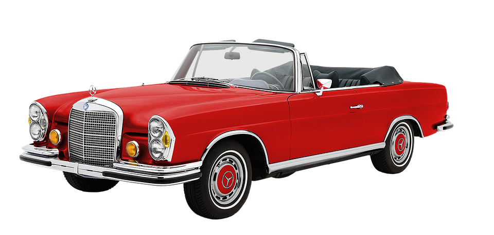 Classic Red Mercedes Convertible