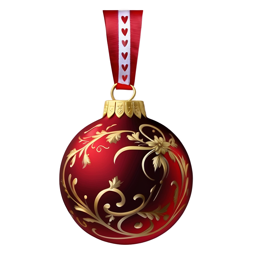 Classic Red Ornament Png 56