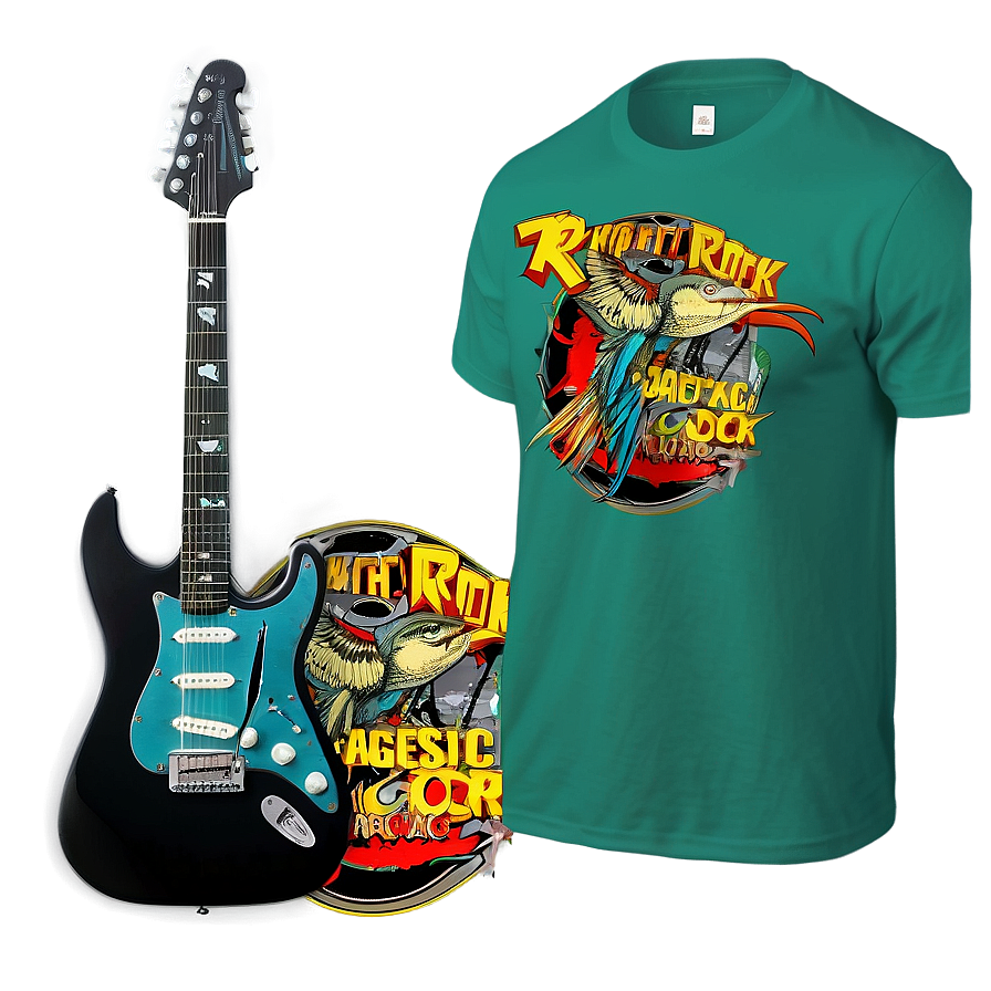 Classic Rock T-shirt Design Png Wjg33