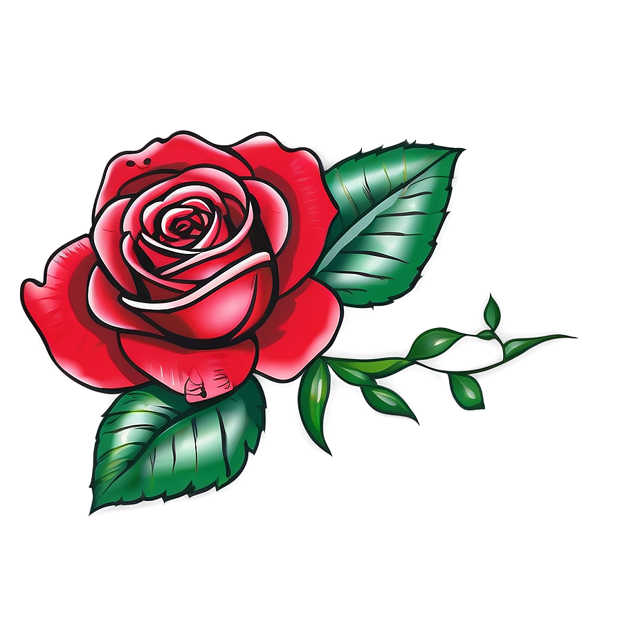 Classic Rose Tattoo Design Png Fgg