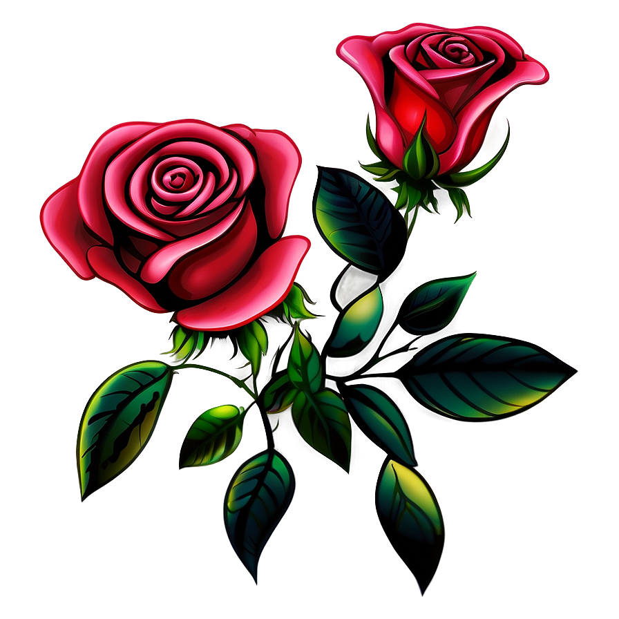 Classic Rose Tattoo Design Png Tvv87