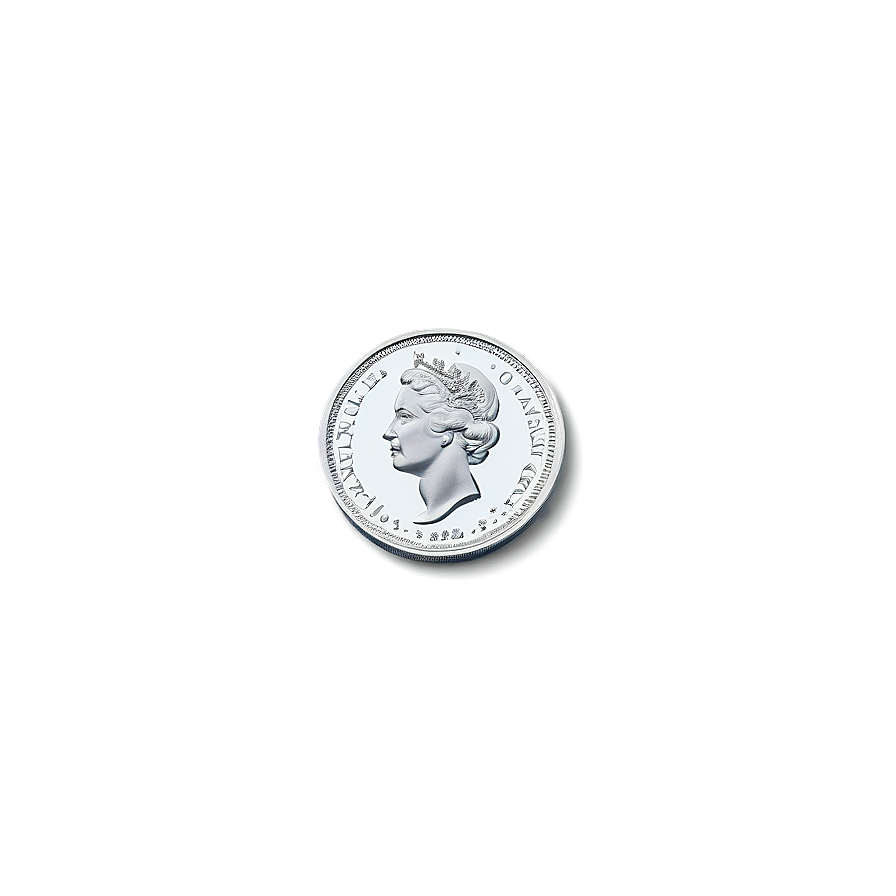 Classic Silver Coin Representation Png 24