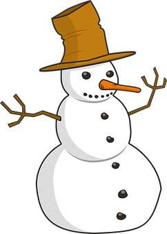 Classic Snowman Cartoon Illustration