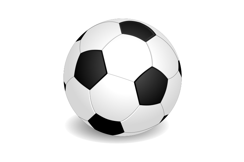 Classic Soccer Ballon Black Background