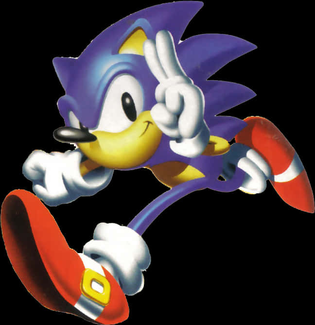 Classic Sonic Peace Sign