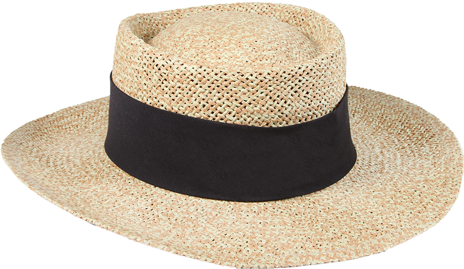 Classic Straw Hatwith Black Band.png