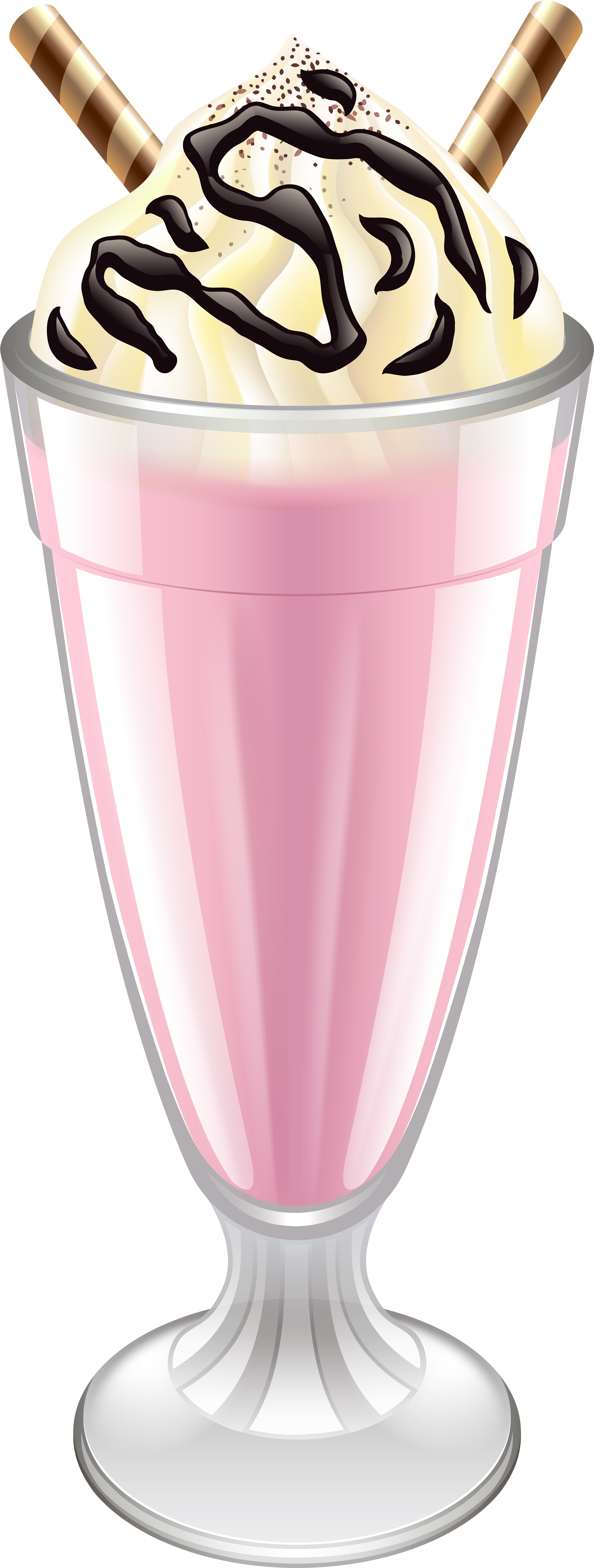 Classic Strawberry Milkshake Illustration