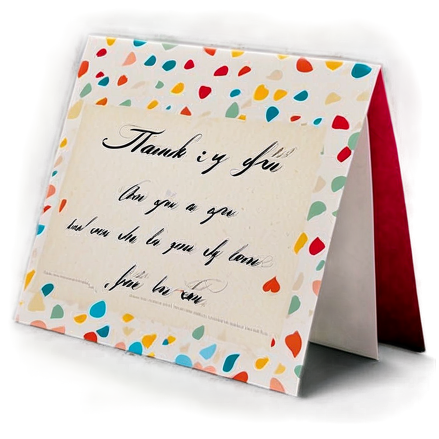 Classic Thank You Note Card Png 90