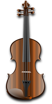 Classic Violinon Black Background