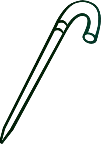 Classic Walking Stick Illustration