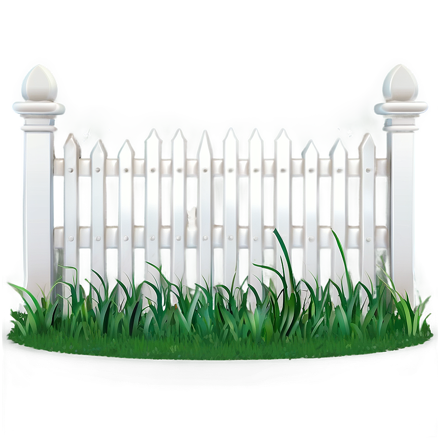 Classic White Fence Design Png 46