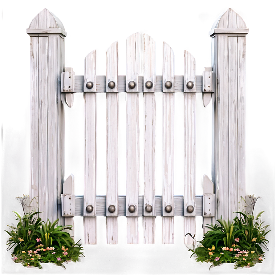 Classic White Picket Gate Png Vvr