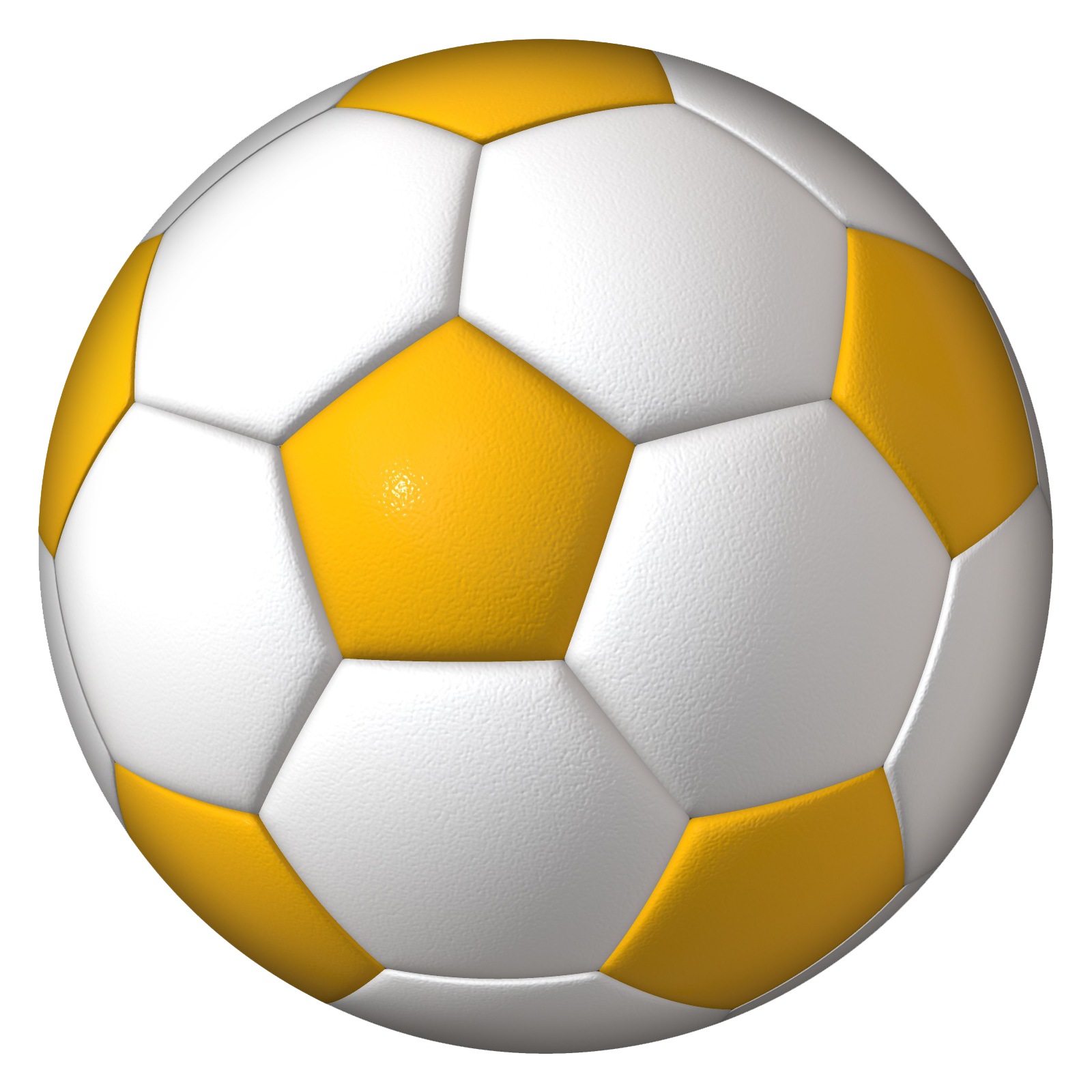 Classic Whiteand Yellow Soccer Ball