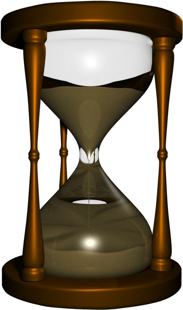 Classic Wooden Hourglass3 D Rendering