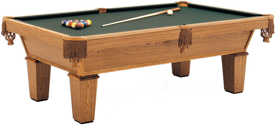 Classic Wooden Pool Table Setup