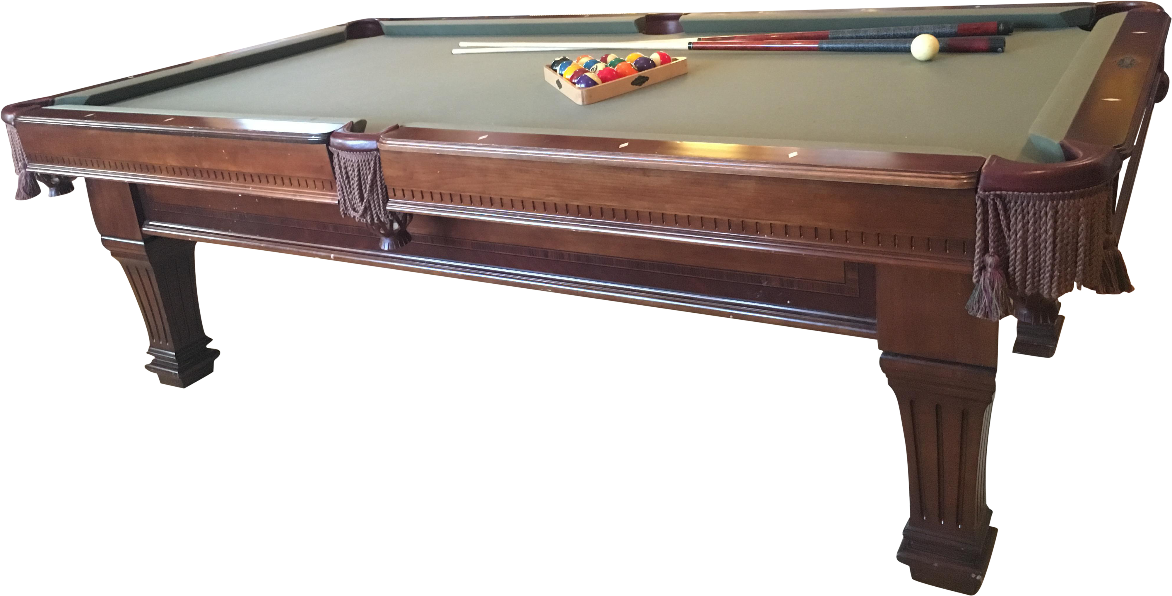 Classic Wooden Pool Table Setup