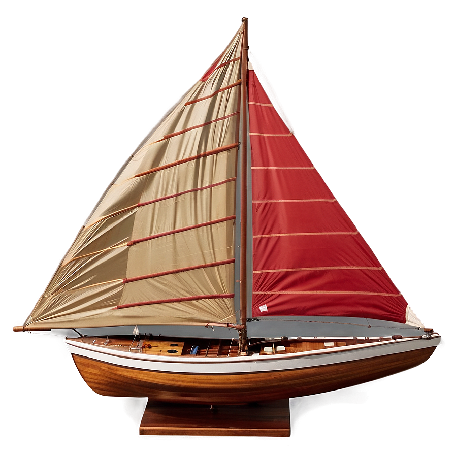 Classic Wooden Sailing Boat Png 26