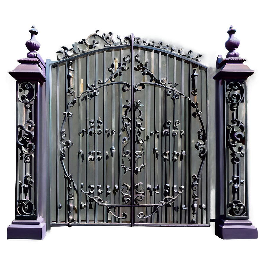 Classic Wrought Iron Gate Png 05242024