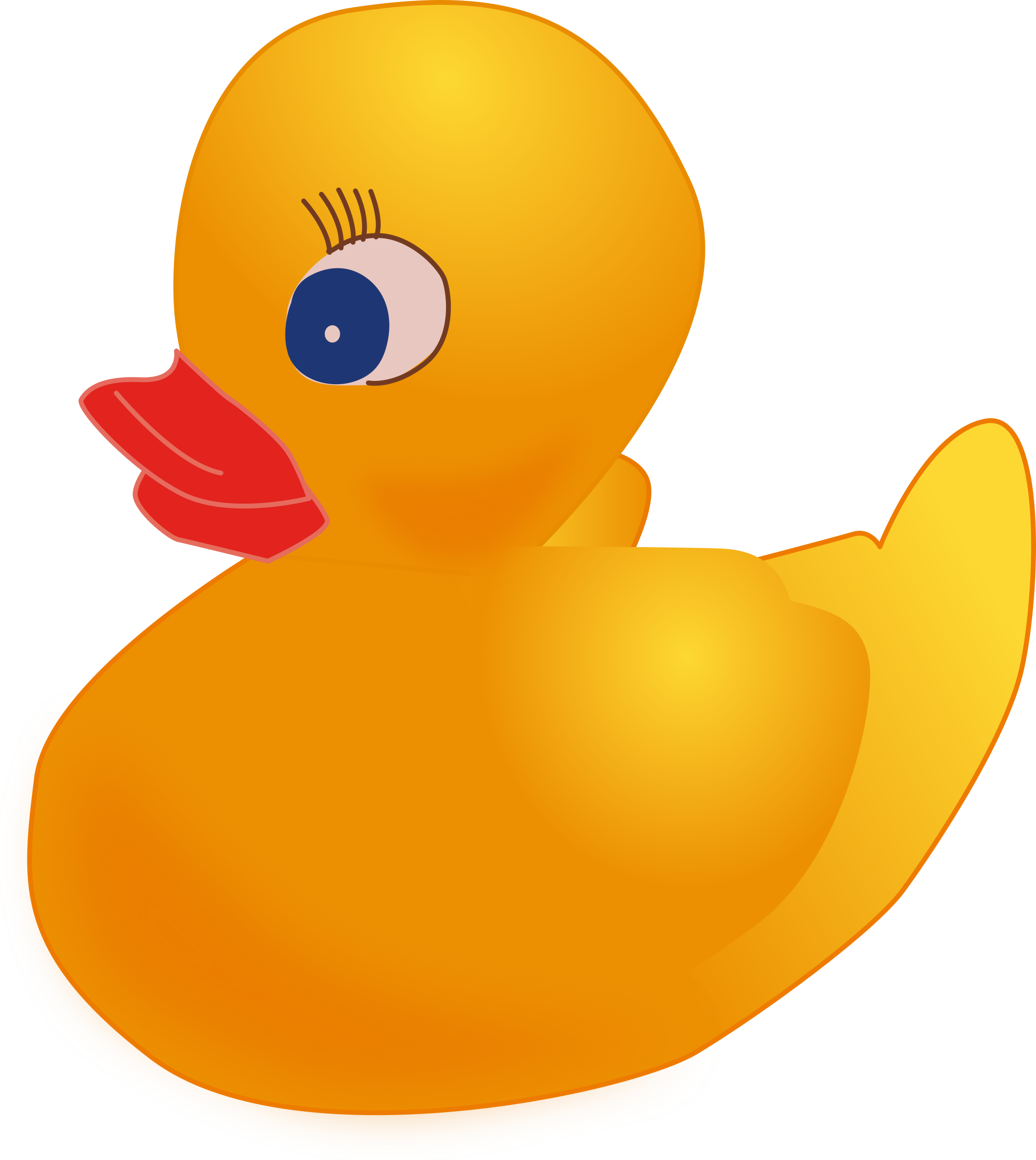 Classic Yellow Rubber Duck Vector