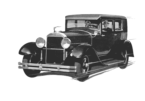 Classic1930s Automobile Blackand White