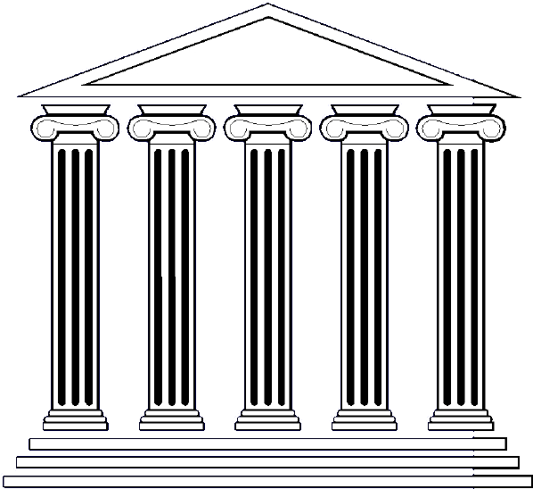 Classical Columns Illustration