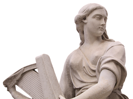 Classical Female Statuewith Lyre