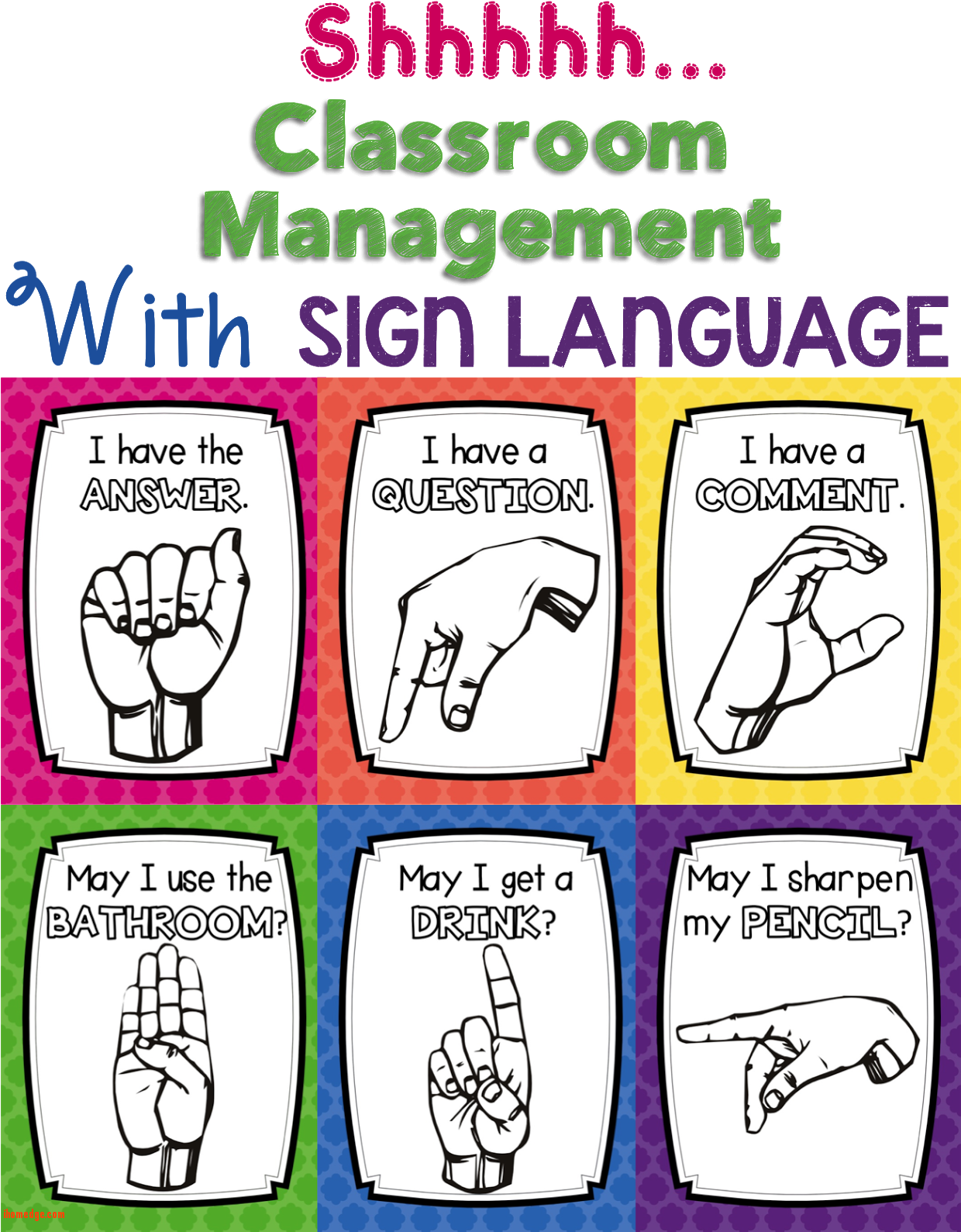 Classroom Sign Language Management Chart