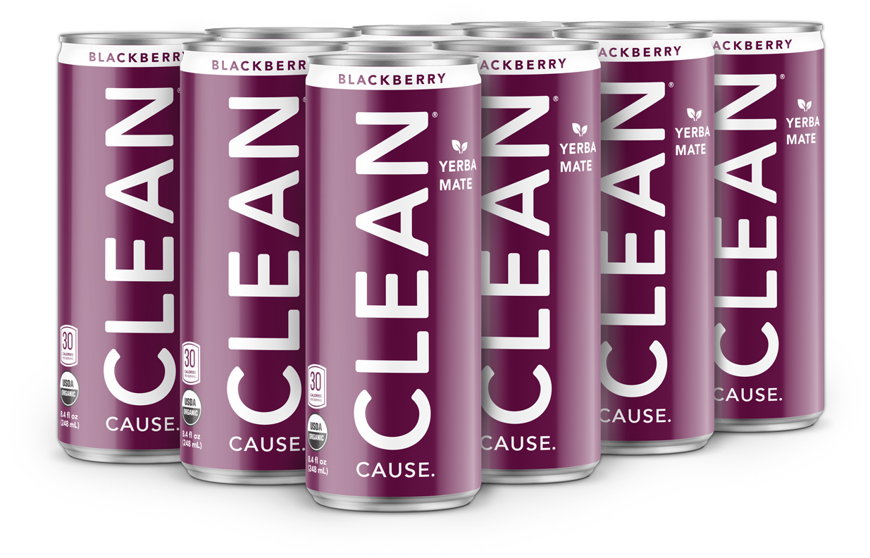 Clean Cause Blackberry Yerba Mate Cans