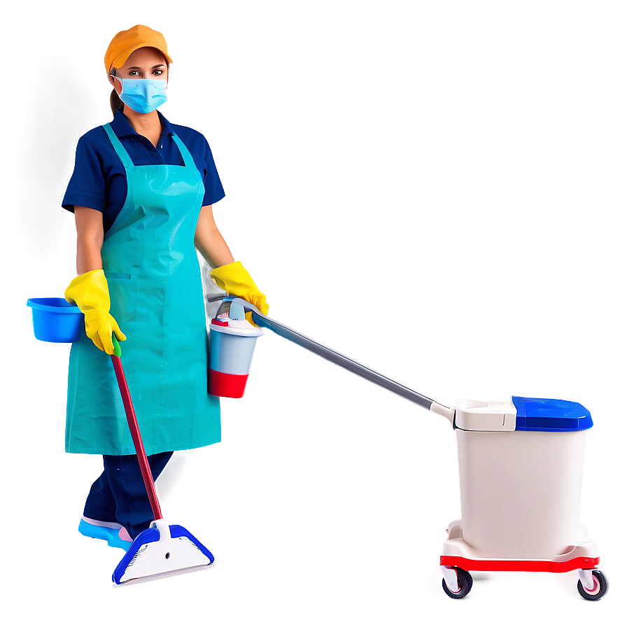 Cleaning Lady With Equipment Png Fyg