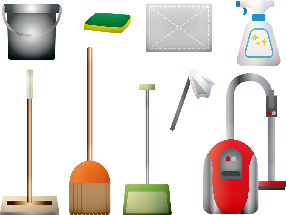 Cleaning Supplies Vector Illustration