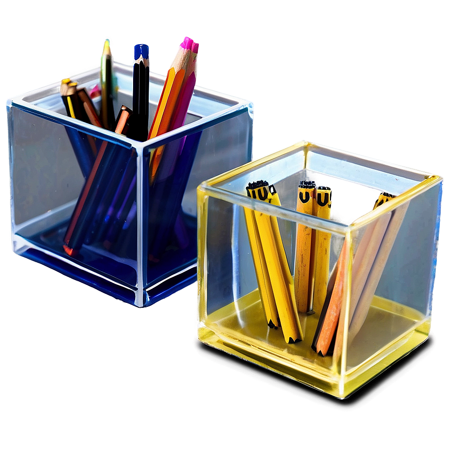 Clear Acrylic Pencil Holder Png 06282024