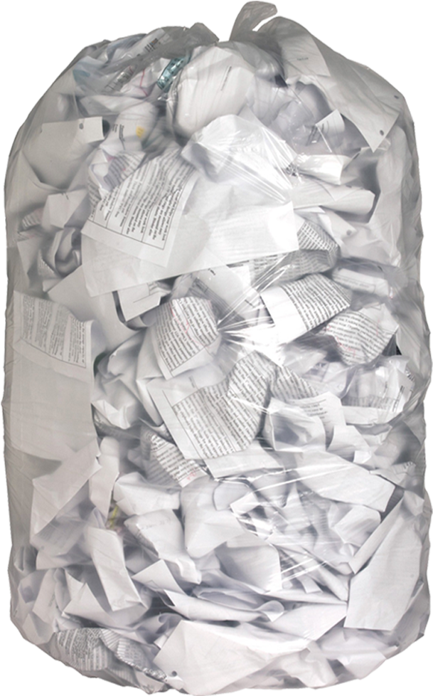 Clear Bag Fullof Paper Waste