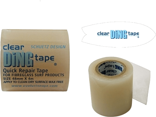 Clear Ding Tape Fiberglass Repair