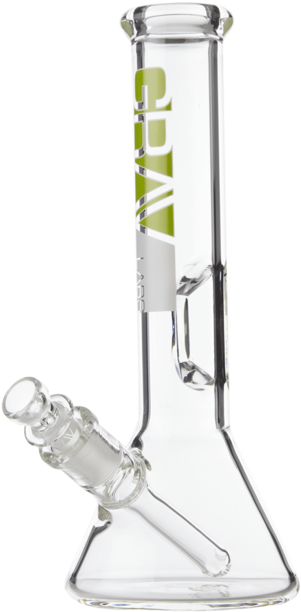 Clear Glass Bong Grav Labs Logo