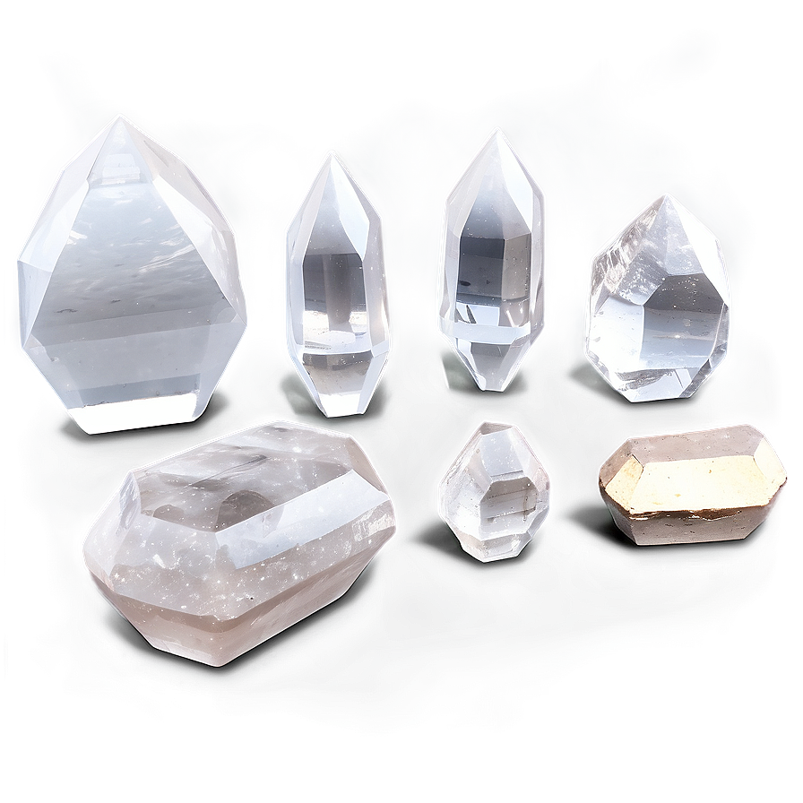 Clear Quartz Shaped Objects Png 06282024