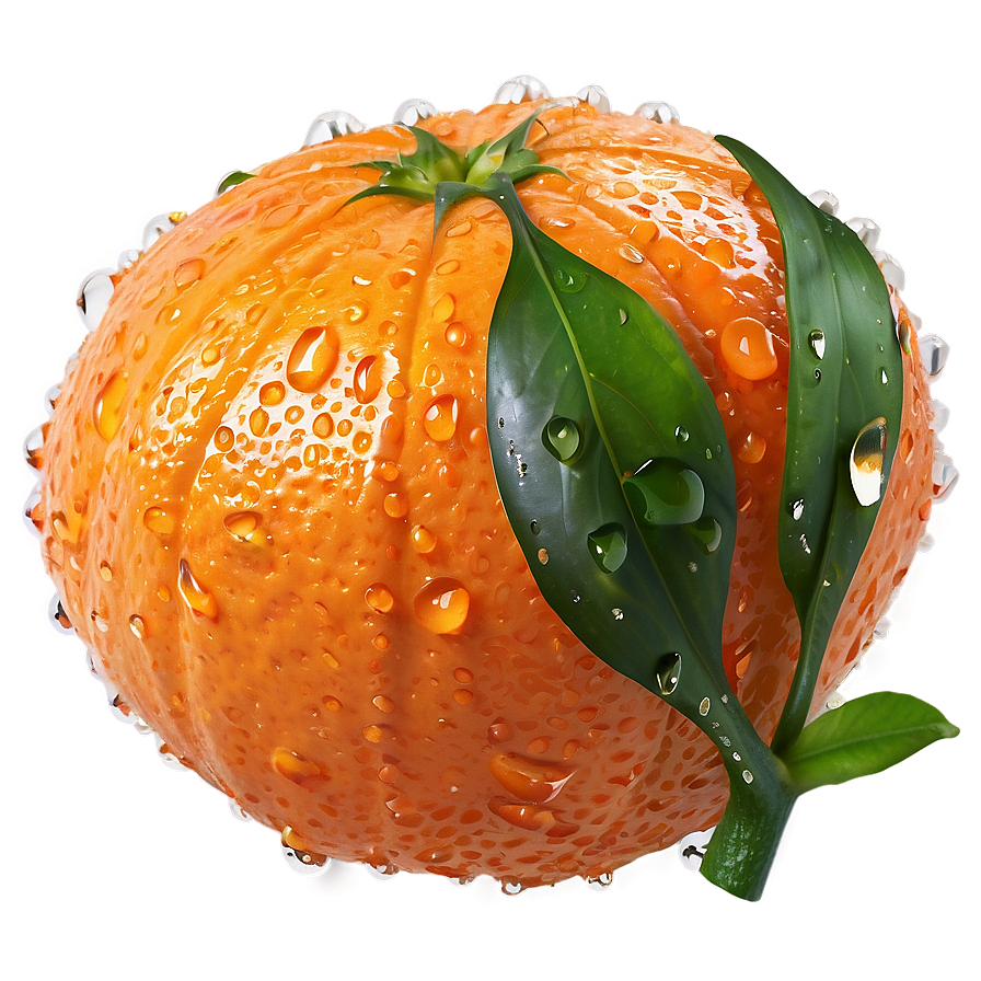 Clementine With Dew Drops Png Gyg