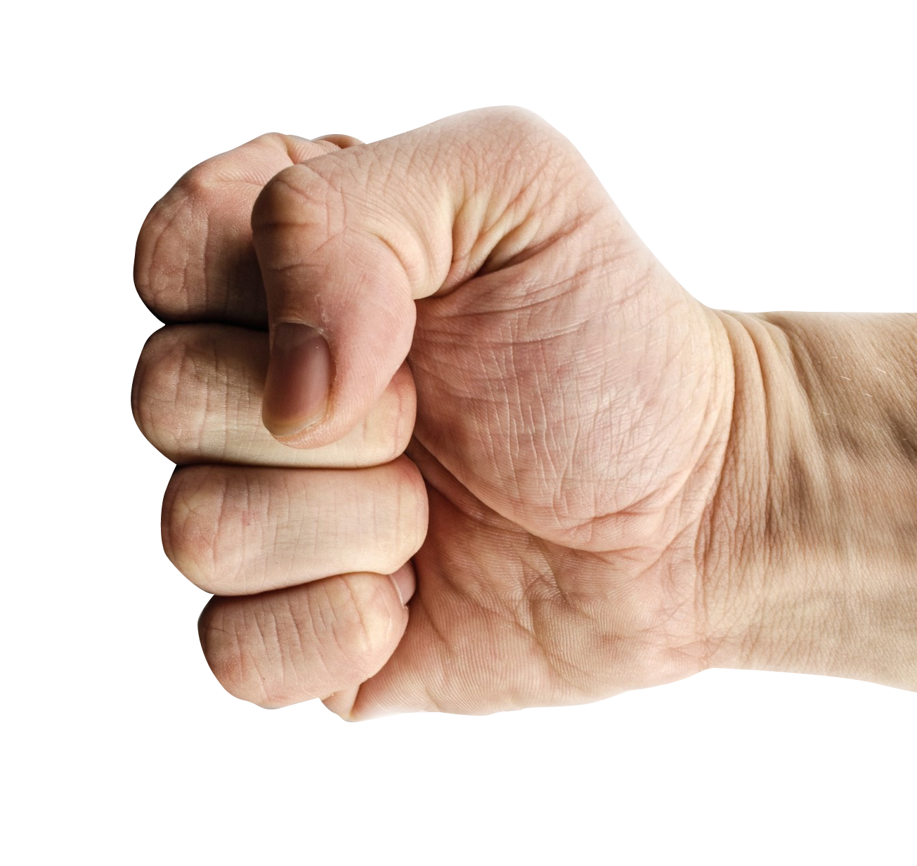 Clenched Fist Isolated Background.png