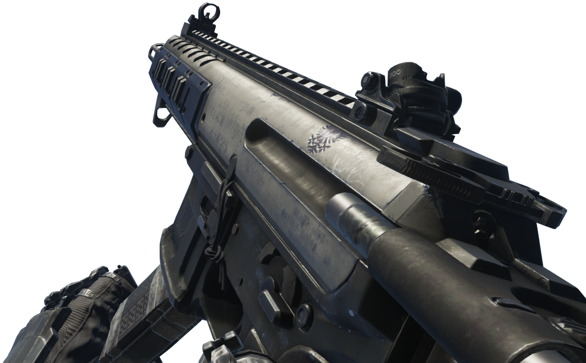 Close Up Assault Rifle Sky Background