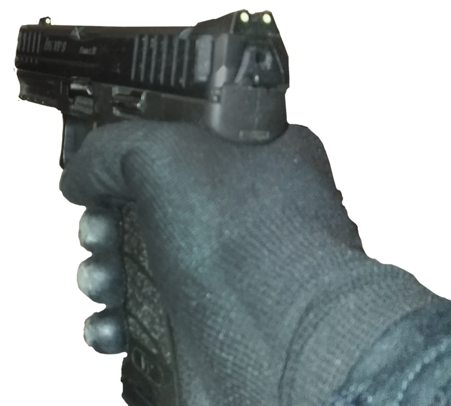 Close Up Handgun Held Firmly